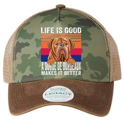 Dogues De Bordeaux Makes Your Life Good Vintage Legacy Tie Dye Trucker Hat