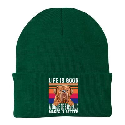 Dogues De Bordeaux Makes Your Life Good Vintage Knit Cap Winter Beanie