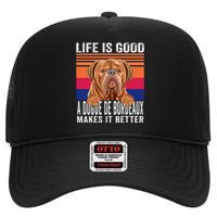 Dogues De Bordeaux Makes Your Life Good Vintage High Crown Mesh Back Trucker Hat