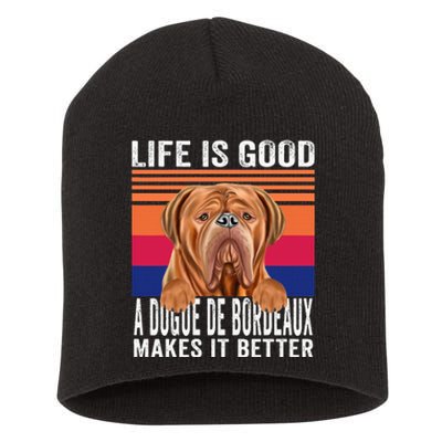 Dogues De Bordeaux Makes Your Life Good Vintage Short Acrylic Beanie