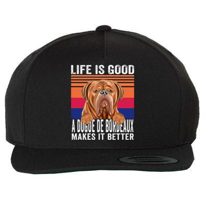 Dogues De Bordeaux Makes Your Life Good Vintage Wool Snapback Cap