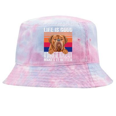 Dogues De Bordeaux Makes Your Life Good Vintage Tie-Dyed Bucket Hat