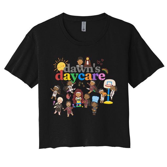 DawnS Daycare Basketball Cute Funny Crop Top