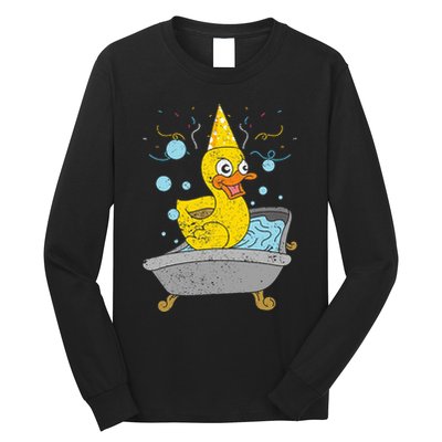 Duckling Duckie Bath Toy Ducky Rubber Duck Long Sleeve Shirt
