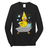 Duckling Duckie Bath Toy Ducky Rubber Duck Long Sleeve Shirt