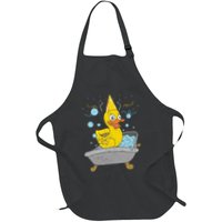 Duckling Duckie Bath Toy Ducky Rubber Duck Full-Length Apron With Pockets