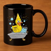 Duckling Duckie Bath Toy Ducky Rubber Duck 11oz C Handle Ceramic Mug