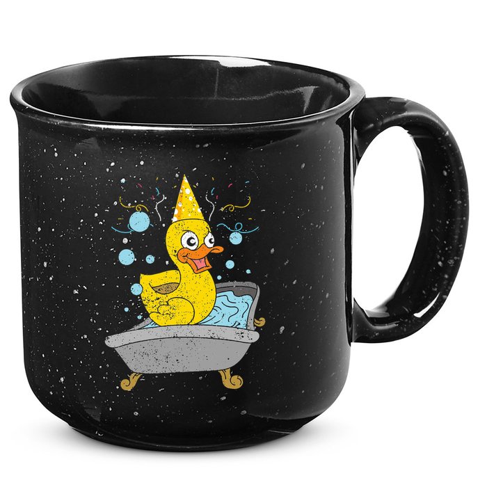 Duckling Duckie Bath Toy Ducky Rubber Duck 15oz Campfire Ceramic Mug