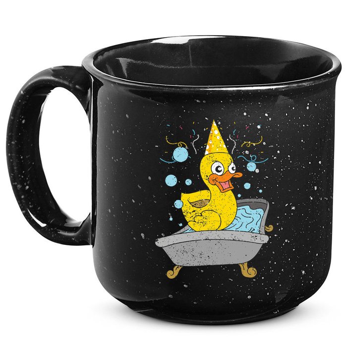 Duckling Duckie Bath Toy Ducky Rubber Duck 15oz Campfire Ceramic Mug