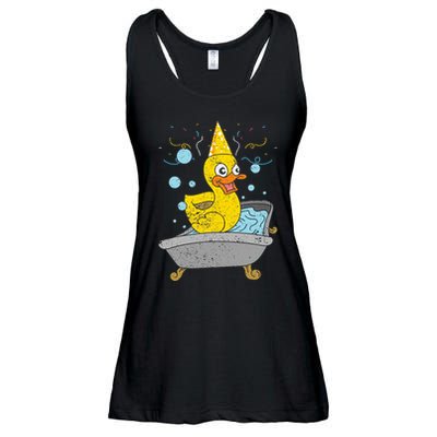 Duckling Duckie Bath Toy Ducky Rubber Duck Ladies Essential Flowy Tank