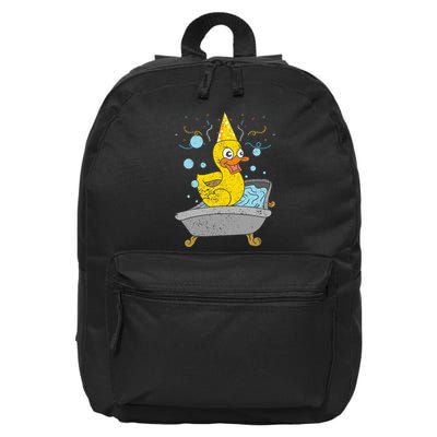 Duckling Duckie Bath Toy Ducky Rubber Duck 16 in Basic Backpack