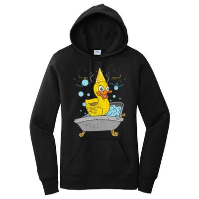 Duckling Duckie Bath Toy Ducky Rubber Duck Women's Pullover Hoodie