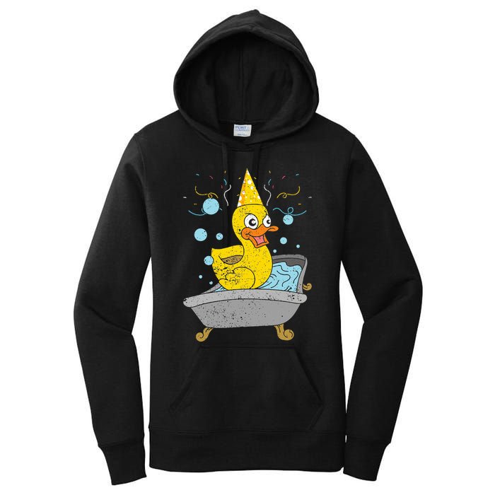 Duckling Duckie Bath Toy Ducky Rubber Duck Women's Pullover Hoodie