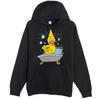 Duckling Duckie Bath Toy Ducky Rubber Duck Premium Pullover Hoodie