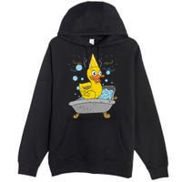 Duckling Duckie Bath Toy Ducky Rubber Duck Premium Pullover Hoodie