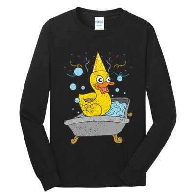 Duckling Duckie Bath Toy Ducky Rubber Duck Tall Long Sleeve T-Shirt