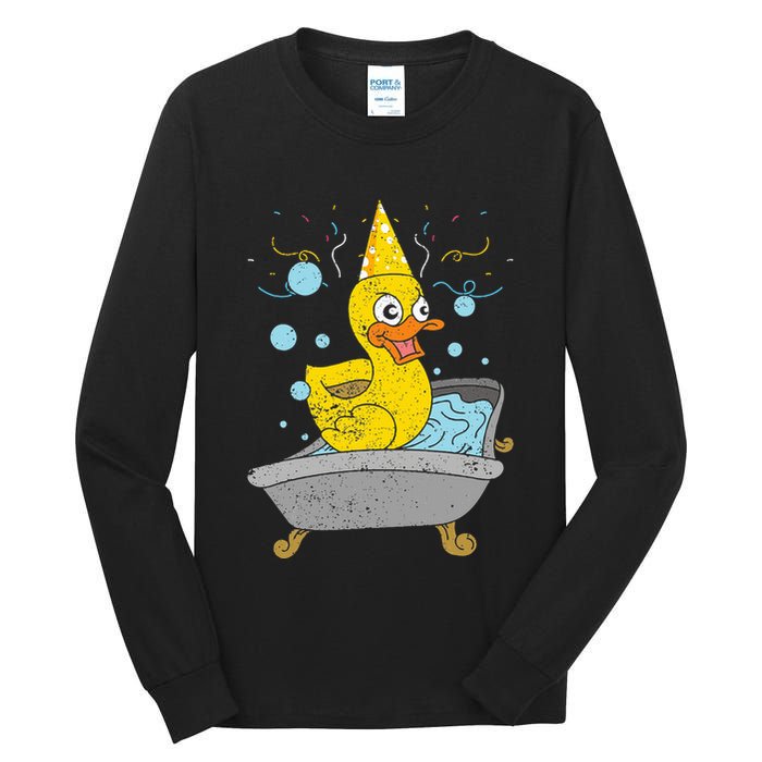 Duckling Duckie Bath Toy Ducky Rubber Duck Tall Long Sleeve T-Shirt