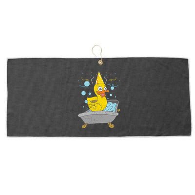 Duckling Duckie Bath Toy Ducky Rubber Duck Large Microfiber Waffle Golf Towel