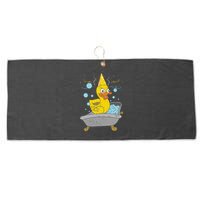 Duckling Duckie Bath Toy Ducky Rubber Duck Large Microfiber Waffle Golf Towel
