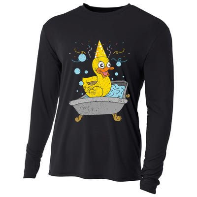 Duckling Duckie Bath Toy Ducky Rubber Duck Cooling Performance Long Sleeve Crew