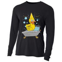 Duckling Duckie Bath Toy Ducky Rubber Duck Cooling Performance Long Sleeve Crew