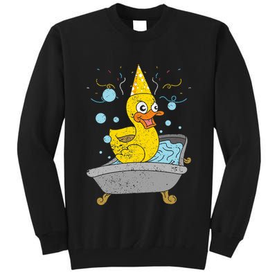 Duckling Duckie Bath Toy Ducky Rubber Duck Tall Sweatshirt