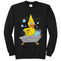 Duckling Duckie Bath Toy Ducky Rubber Duck Tall Sweatshirt