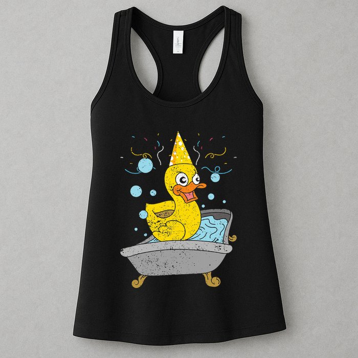 Duckling Duckie Bath Toy Ducky Rubber Duck Womens Tank Top