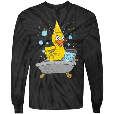 Duckling Duckie Bath Toy Ducky Rubber Duck Tie-Dye Long Sleeve Shirt