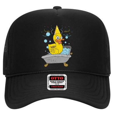 Duckling Duckie Bath Toy Ducky Rubber Duck Trucker Hat