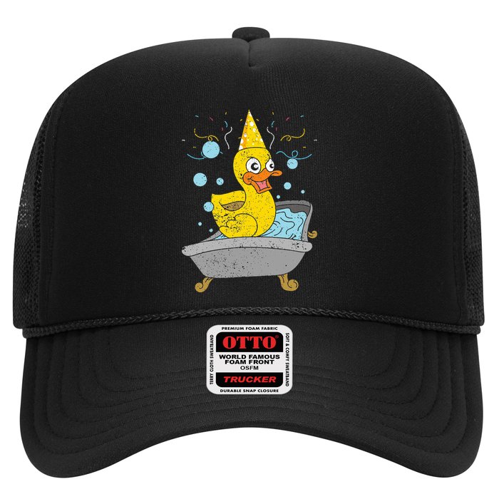 Duckling Duckie Bath Toy Ducky Rubber Duck Trucker Hat