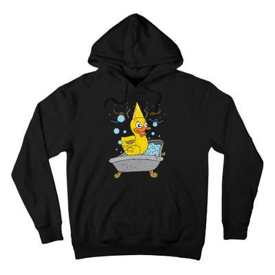 Duckling Duckie Bath Toy Ducky Rubber Duck Tall Hoodie
