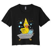 Duckling Duckie Bath Toy Ducky Rubber Duck Crop Top