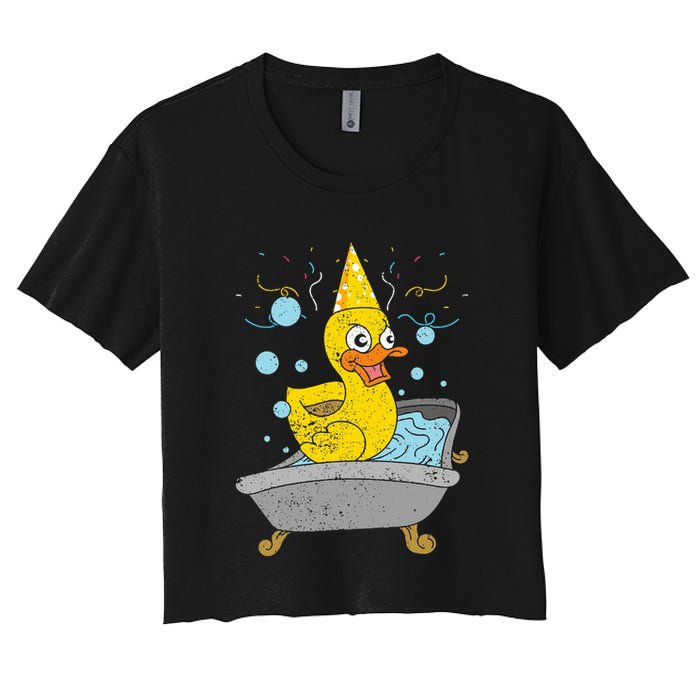 Duckling Duckie Bath Toy Ducky Rubber Duck Crop Top