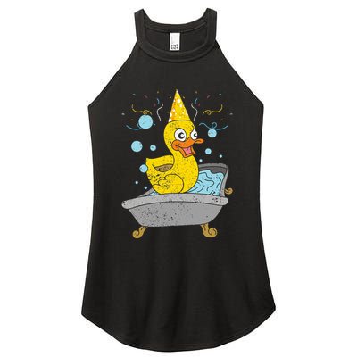 Duckling Duckie Bath Toy Ducky Rubber Duck Women's Perfect Tri Rocker Tank