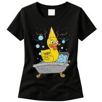Duckling Duckie Bath Toy Ducky Rubber Duck Womens T-Shirt