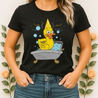 Duckling Duckie Bath Toy Ducky Rubber Duck Womens T-Shirt