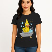 Duckling Duckie Bath Toy Ducky Rubber Duck Womens T-Shirt