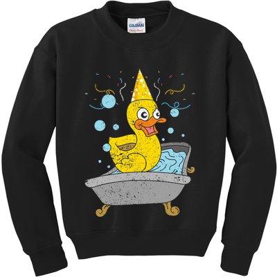 Duckling Duckie Bath Toy Ducky Rubber Duck Kids Sweatshirt