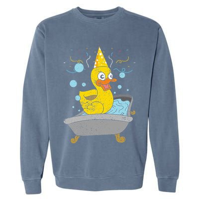 Duckling Duckie Bath Toy Ducky Rubber Duck Garment-Dyed Sweatshirt