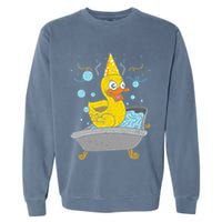 Duckling Duckie Bath Toy Ducky Rubber Duck Garment-Dyed Sweatshirt