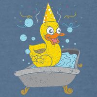 Duckling Duckie Bath Toy Ducky Rubber Duck Garment-Dyed Sweatshirt