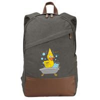 Duckling Duckie Bath Toy Ducky Rubber Duck Cotton Canvas Backpack