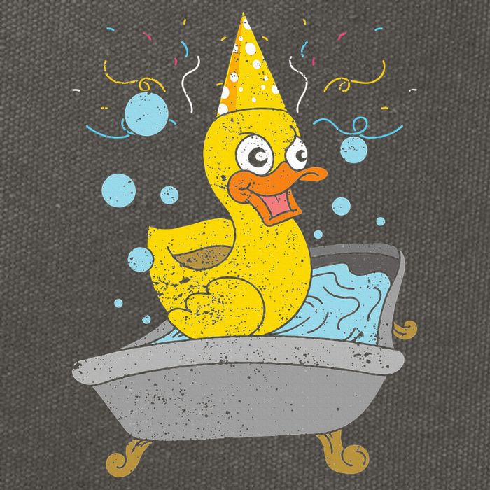 Duckling Duckie Bath Toy Ducky Rubber Duck Cotton Canvas Backpack