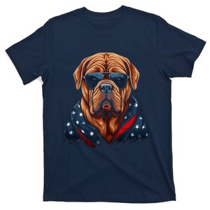 Dogue De Bordeaux American Flag USA Tee 4th July Gifts T-Shirt