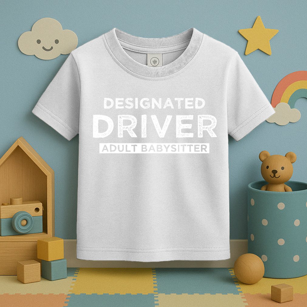 Designated Driver – Babysitting Funny Adult Babysitter Toddler T-Shirt
