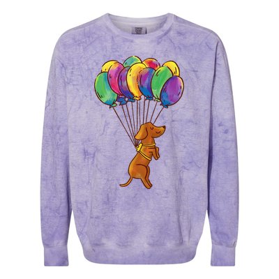 Dachshund Dog Balloons Pet Colorblast Crewneck Sweatshirt