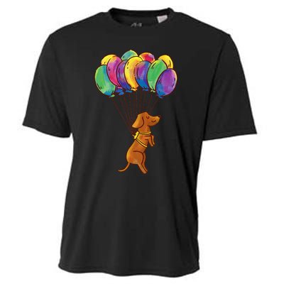 Dachshund Dog Balloons Pet Cooling Performance Crew T-Shirt