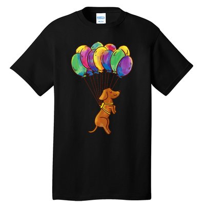 Dachshund Dog Balloons Pet Tall T-Shirt