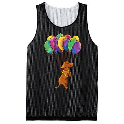 Dachshund Dog Balloons Pet Mesh Reversible Basketball Jersey Tank